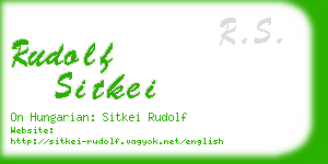 rudolf sitkei business card